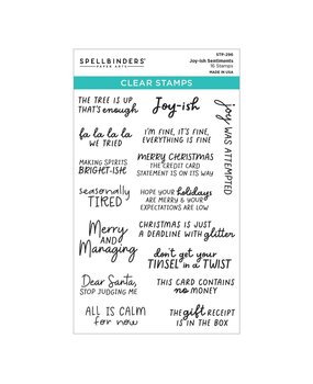 Spellbinders PRE-ORDER Merry Mayhem Joy-ish Sentiments Clear Stamp Set (STP-296) Spellbinders PRE-ORDER Merry Mayhem Joy-ish Sentiments Clear Stamp Set (STP-296)