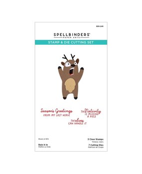 Spellbinders PRE-ORDER Merry Mayhem Rein It In Stamp & Die Set (SDS-245)