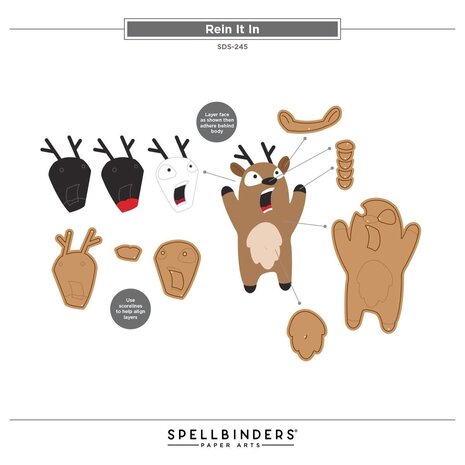 Spellbinders PRE-ORDER Merry Mayhem Rein It In Stamp & Die Set (SDS-245) Spellbinders PRE-ORDER Merry Mayhem Rein It In Stamp & Die Set (SDS-245)