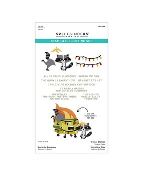 Spellbinders PRE-ORDER Merry Mayhem Deck the Dumpster Stamp & Die Set (SDS-246) Spellbinders PRE-ORDER Merry Mayhem Deck the Dumpster Stamp & Die Set (SDS-246)
