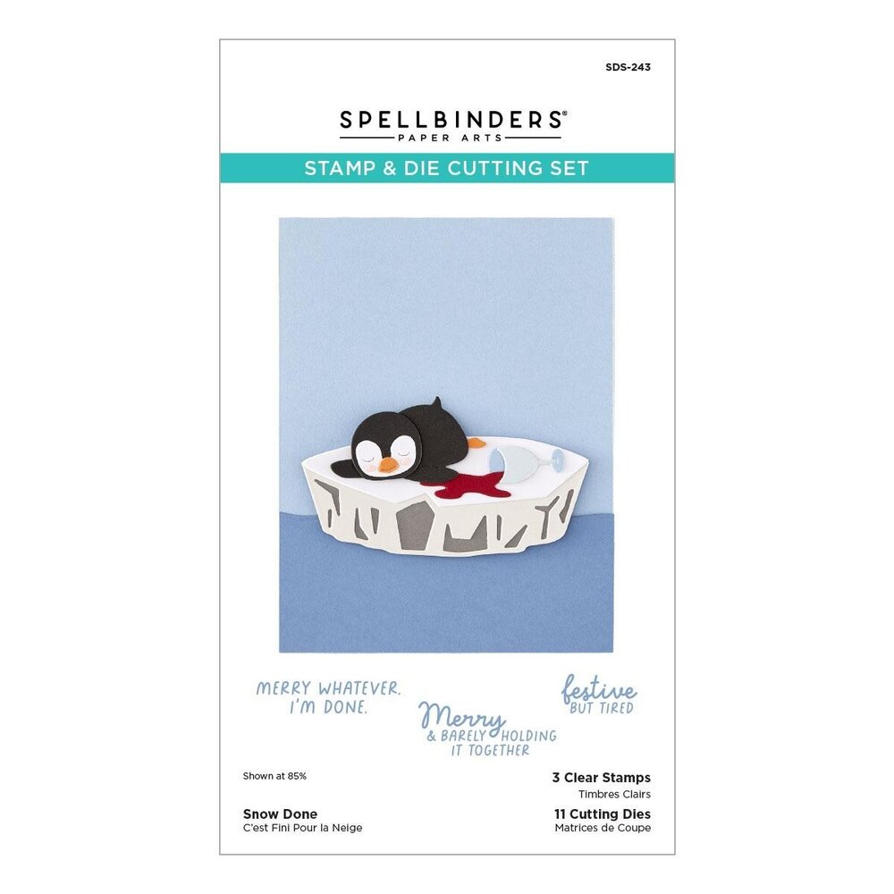 Spellbinders PRE-ORDER Merry Mayhem Snow Done Stamp & Die Set (SDS-243) Spellbinders PRE-ORDER Merry Mayhem Snow Done Stamp & Die Set (SDS-243)