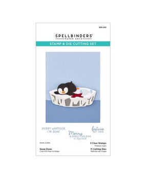 Spellbinders PRE-ORDER Merry Mayhem Snow Done Stamp & Die Set (SDS-243) Spellbinders PRE-ORDER Merry Mayhem Snow Done Stamp & Die Set (SDS-243)