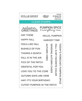 Spellbinders PRE-ORDER Fall Adventures All About Fall Clear Stamp Set (STP-292) Spellbinders PRE-ORDER Fall Adventures All About Fall Clear Stamp Set (STP-292)