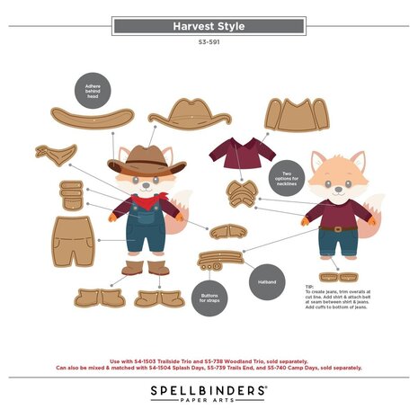 Spellbinders PRE-ORDER Fall Adventures Harvest Style Dies (S3-591) Spellbinders PRE-ORDER Fall Adventures Harvest Style Dies (S3-591)
