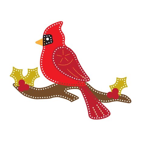 Spellbinders PRE-ORDER Christmas Felt Stitch & Create Felt Winter Cardinal Dies (S6-274) Spellbinders PRE-ORDER Christmas Felt Stitch & Create Felt Winter Cardinal Dies (S6-274)
