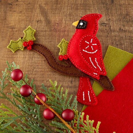 Spellbinders PRE-ORDER Christmas Felt Stitch & Create Felt Winter Cardinal Dies (S6-274) Spellbinders PRE-ORDER Christmas Felt Stitch & Create Felt Winter Cardinal Dies (S6-274)