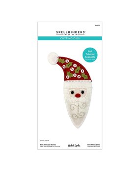 Spellbinders PRE-ORDER Christmas Felt Stitch & Create Felt Vintage Santa Dies (S6-275)