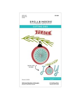 Spellbinders PRE-ORDER Oh Christmas Stitch Stitched Baubles & Boughs Dies (S3-584)