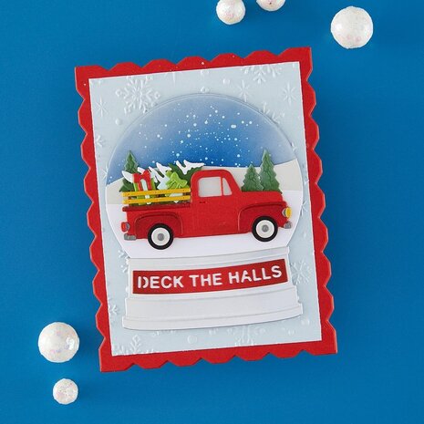 Spellbinders PRE-ORDER Snow Globe Scenes Holiday Truck Scene Dies (S4-1576) Spellbinders PRE-ORDER Snow Globe Scenes Holiday Truck Scene Dies (S4-1576)