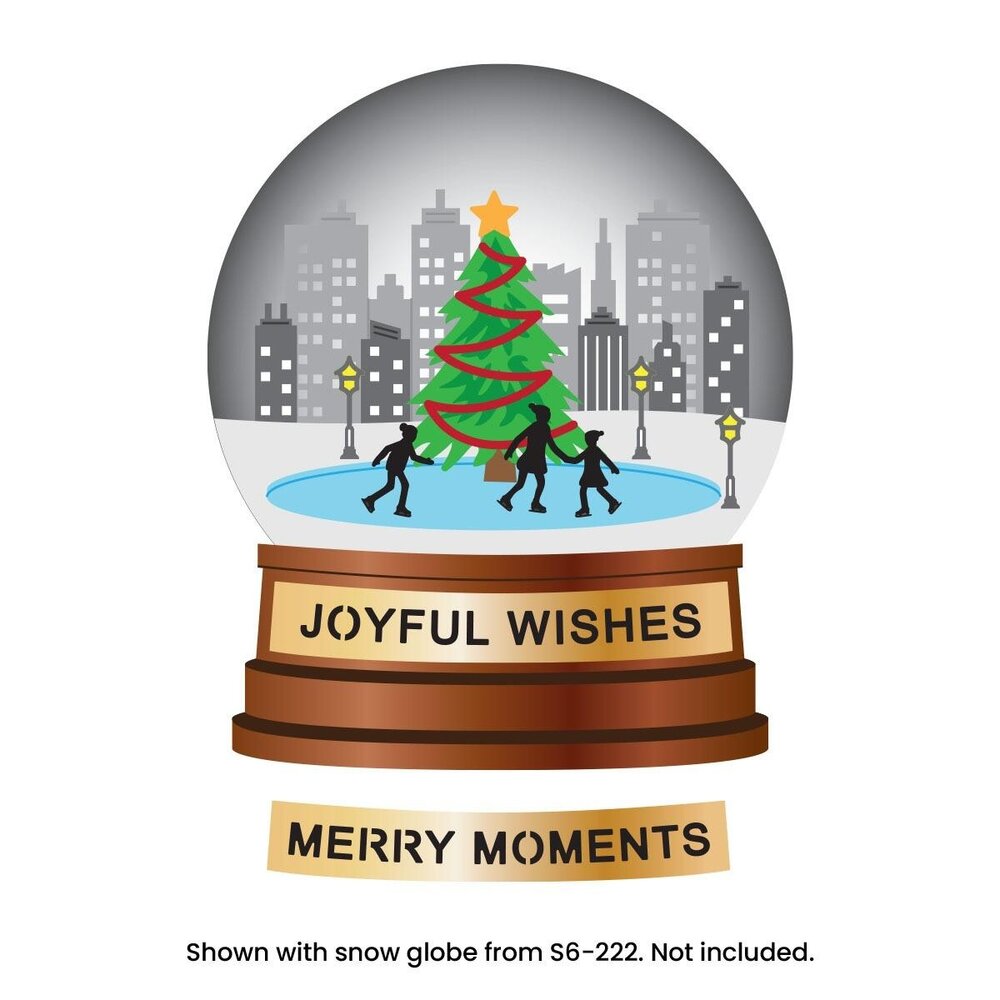 Spellbinders PRE-ORDER Snow Globe Scenes City Skating Scene Dies (S4-1577) Spellbinders PRE-ORDER Snow Globe Scenes City Skating Scene Dies (S4-1577)