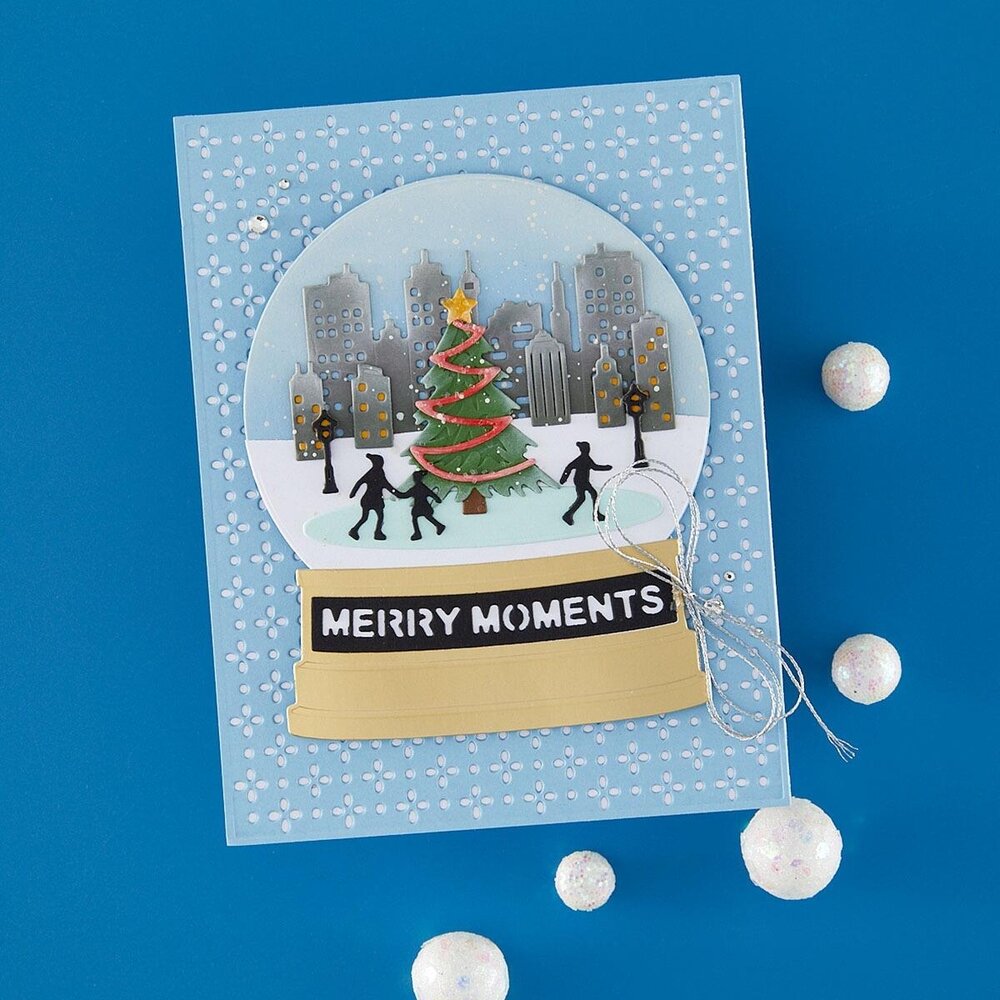 Spellbinders PRE-ORDER Snow Globe Scenes City Skating Scene Dies (S4-1577) Spellbinders PRE-ORDER Snow Globe Scenes City Skating Scene Dies (S4-1577)