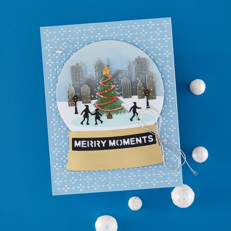 Spellbinders PRE-ORDER Snow Globe Scenes City Skating Scene Dies (S4-1577) Spellbinders PRE-ORDER Snow Globe Scenes City Skating Scene Dies (S4-1577)