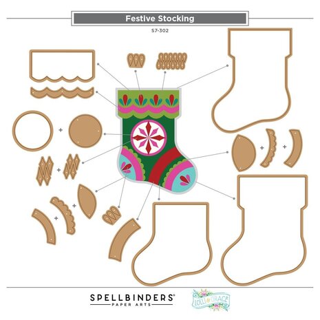Spellbinders PRE-ORDER Festive Felt Christmas Festive Stocking Dies (S7-302) Spellbinders PRE-ORDER Festive Felt Christmas Festive Stocking Dies (S7-302)