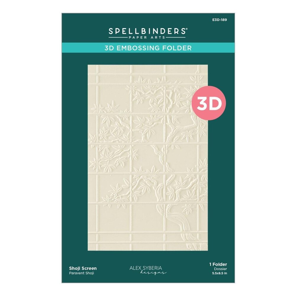 Spellbinders PRE-ORDER Autumn in Kyoto Shoji Screen 3D Embossing Folder (E3D-189)