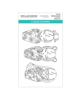 Spellbinders PRE-ORDER Autumn in Kyoto Spring in Kyoto Clear Stamp Set (STP-293)