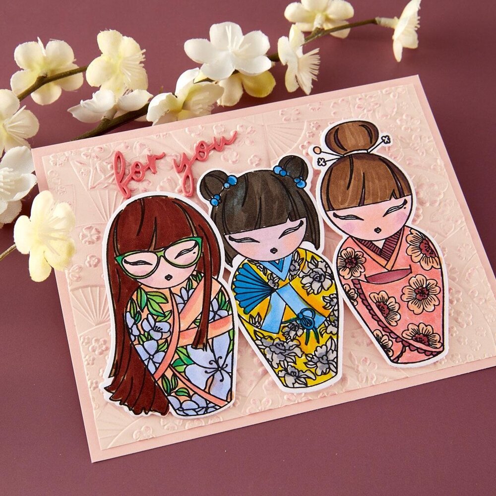 Spellbinders PRE-ORDER Autumn in Kyoto Spring in Kyoto Clear Stamp Set (STP-293)