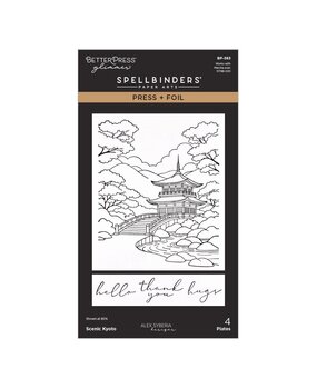 Spellbinders PRE-ORDER Autumn in Kyoto Scenic Press + Foil Plates (BP-383)