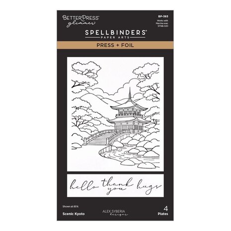 Spellbinders PRE-ORDER Autumn in Kyoto Scenic Press + Foil Plates (BP-383)
