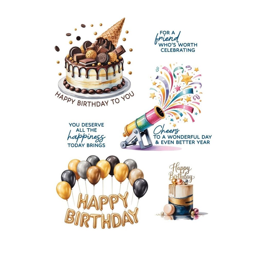Spellbinders PRE-ORDER Snack Goals Rub-Ons Birthday Cheers (SCSR-010) Spellbinders PRE-ORDER Snack Goals Rub-Ons Birthday Cheers (SCSR-010)