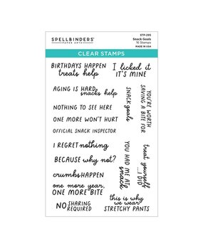 Spellbinders PRE-ORDER Snack Goals Clear Stamp Set (STP-295)