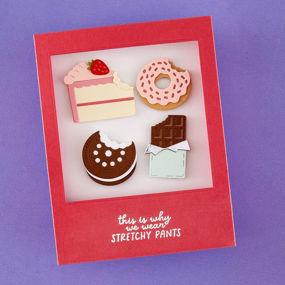 Spellbinders PRE-ORDER Snack Goals Clear Stamp Set (STP-295) Spellbinders PRE-ORDER Snack Goals Clear Stamp Set (STP-295)