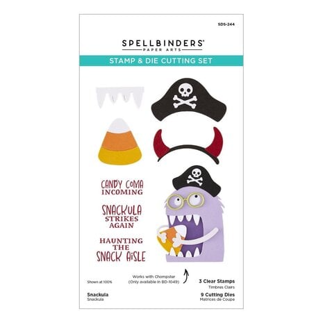 Spellbinders PRE-ORDER Snack Goals Snackula Stamp & Die Set (SDS-244)