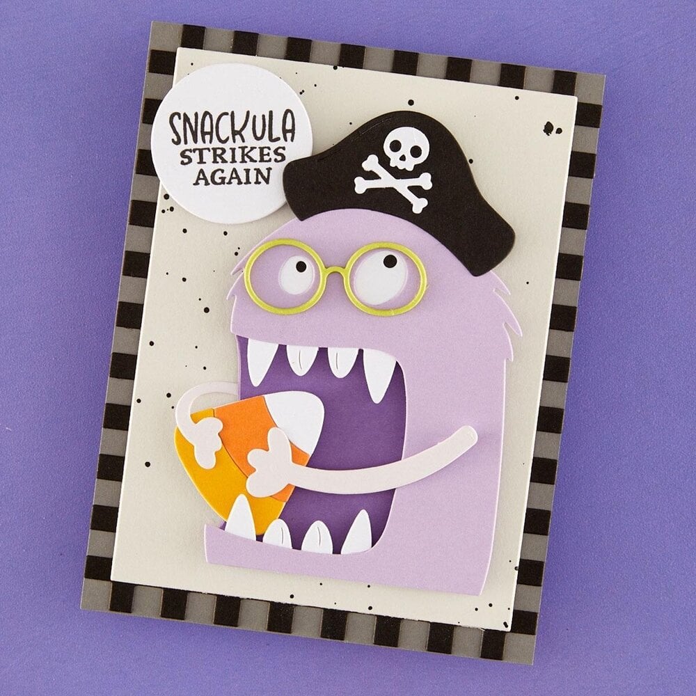 Spellbinders PRE-ORDER Snack Goals Snackula Stamp & Die Set (SDS-244)