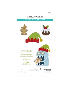 Spellbinders PRE-ORDER Snack Goals Merry Munchies Stamp & Die Set (SDS-242)