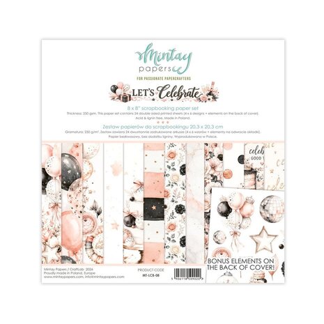 Mintay Let's Celebrate 8x8 Inch Paper Pad (MT-LCB-08) Mintay Let's Celebrate 8x8 Inch Paper Pad (MT-LCB-08)