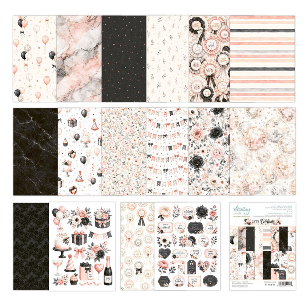 Mintay Let's Celebrate 6x8 Inch AddOn Paper Pad (MT-LCB-11) Mintay Let's Celebrate 6x8 Inch AddOn Paper Pad (MT-LCB-11)