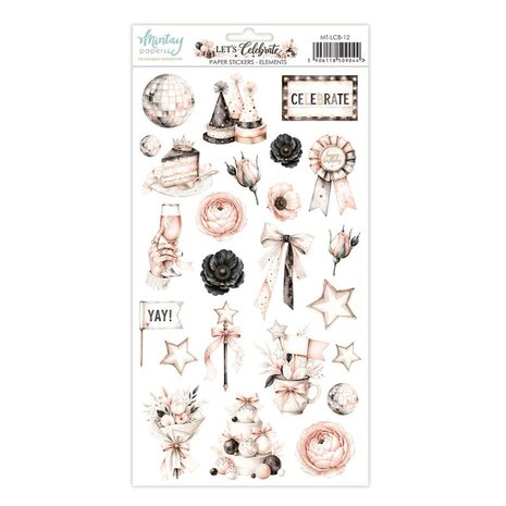 Mintay Let's Celebrate 6x12 Inch Paper Stickers Elements (MT-LCB-12) Mintay Let's Celebrate 6x12 Inch Paper Stickers Elements (MT-LCB-12)