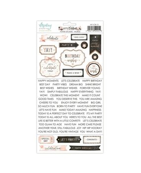 Mintay Let's Celebrate 6x12 Inch Paper Stickers Words (MT-LCB-13) Mintay Let's Celebrate 6x12 Inch Paper Stickers Words (MT-LCB-13)