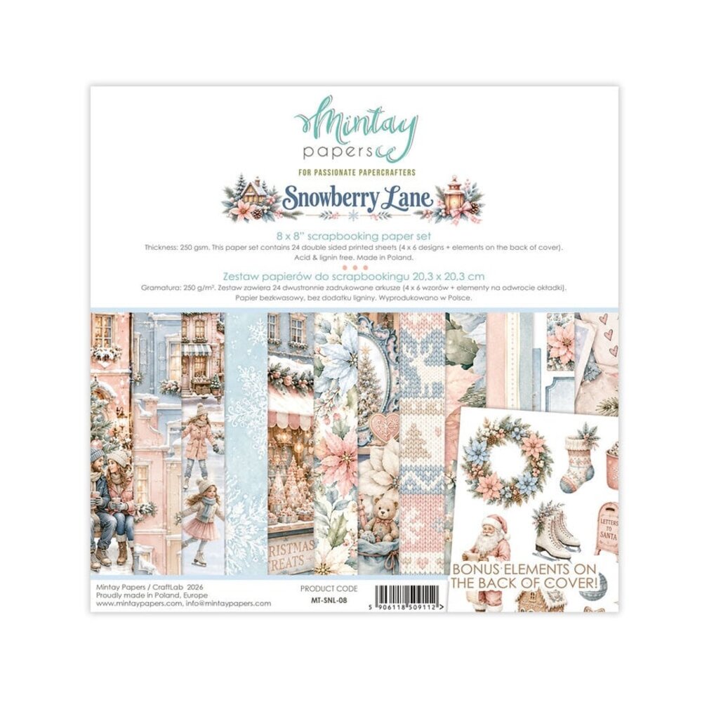 Mintay Snowberry Lane 8x8 Inch Paper Pad (MT-SNL-08) Mintay Snowberry Lane 8x8 Inch Paper Pad (MT-SNL-08)