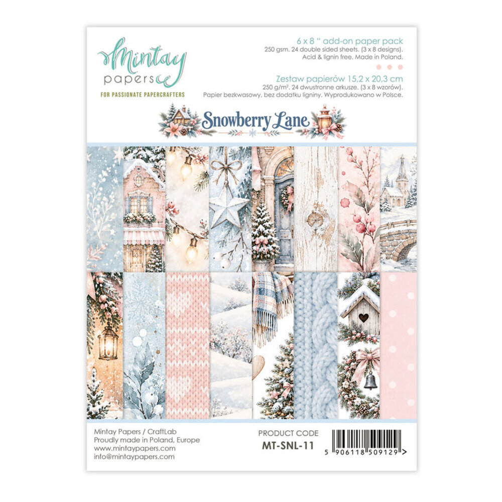 Mintay Snowberry Lane 6x8 Inch AddOn Paper Pad (MT-SNL-11) Mintay Snowberry Lane 6x8 Inch AddOn Paper Pad (MT-SNL-11)