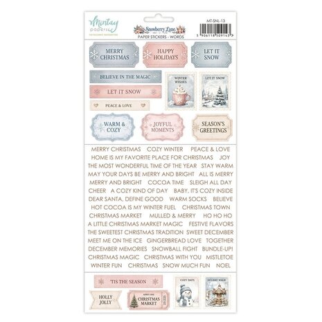 Mintay Snowberry Lane 6x12 Inch Paper Stickers Words (MT-SNL-13) Mintay Snowberry Lane 6x12 Inch Paper Stickers Words (MT-SNL-13)