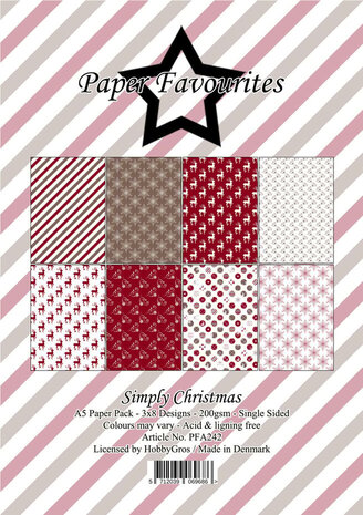 Paper Favourites Simply Christmas A5 Paper Pack (PFA242) Paper Favourites Simply Christmas A5 Paper Pack (PFA242)