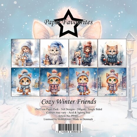 Paper Favourites Cozy Winter Friends 6x6 Inch Paper Pad (PF601) Paper Favourites Cozy Winter Friends 6x6 Inch Paper Pad (PF601)