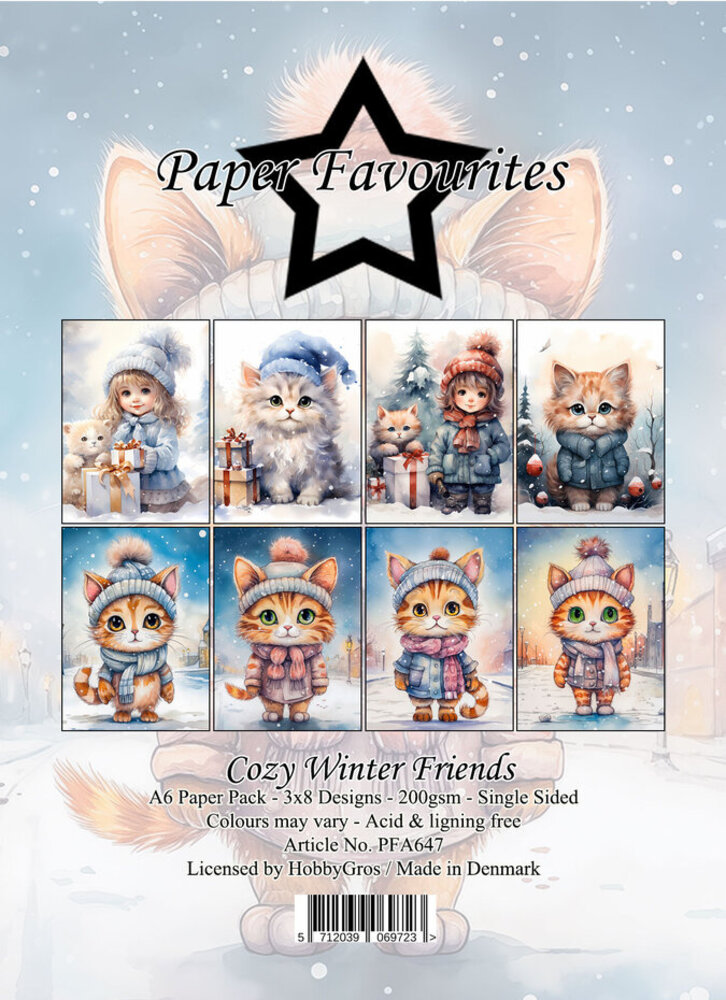 Paper Favourites Cozy Winter Friends A6 Paper Pack (PFA647)