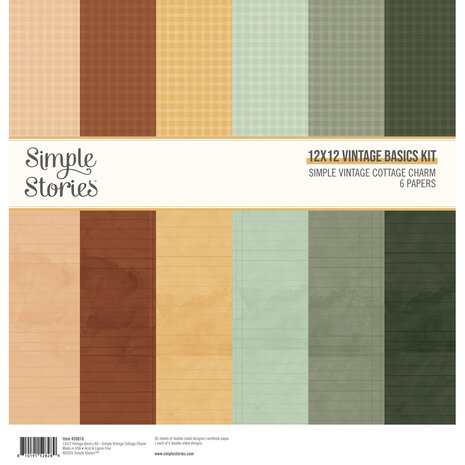 Simple Stories PRE-ORDER Simple Vintage Cottage Charm 12x12 Inch Vintage Basics Kit (28016) Simple Stories PRE-ORDER Simple Vintage Cottage Charm 12x12 Inch Vintage Basics Kit (28016)