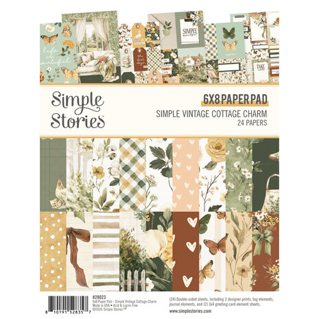 Simple Stories PRE-ORDER Simple Vintage Cottage Charm 6x8 Inch Pad (28023)