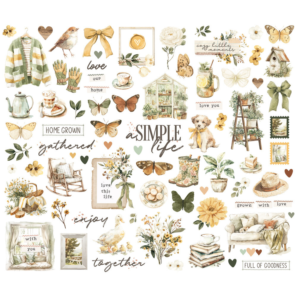 Simple Stories PRE-ORDER Simple Vintage Cottage Charm Bits & Pieces (28026)