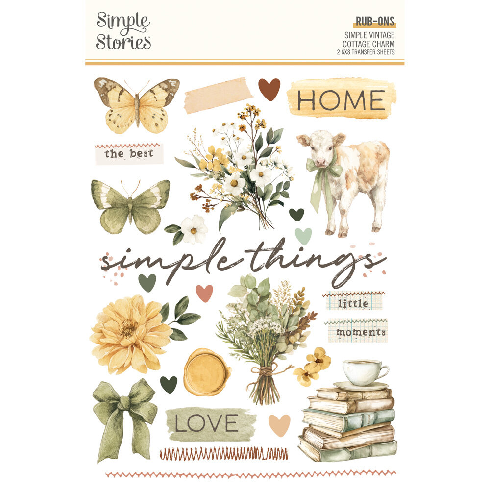Simple Stories PRE-ORDER Simple Vintage Cottage Charm Rub Ons (28029) Simple Stories PRE-ORDER Simple Vintage Cottage Charm Rub Ons (28029)