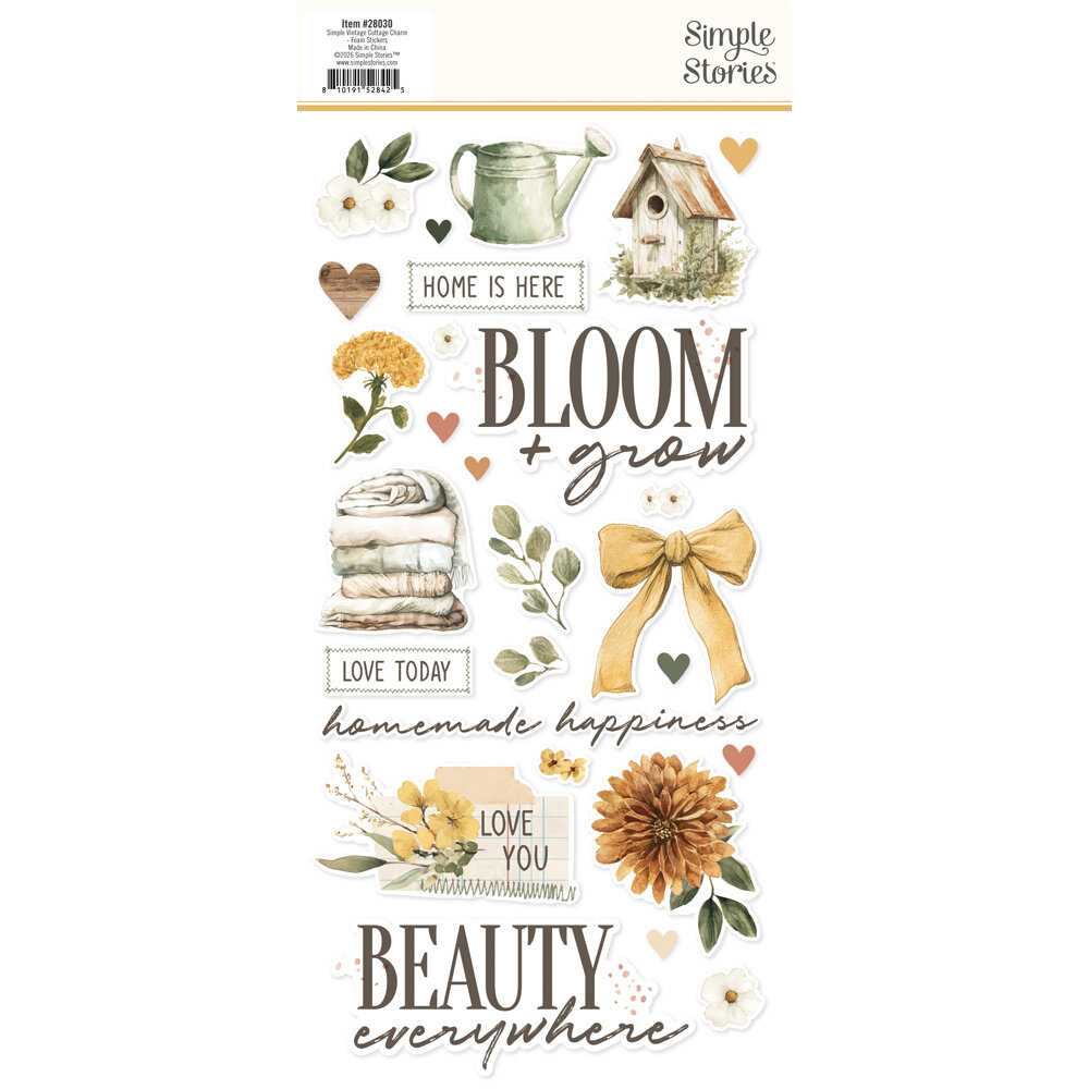 Simple Stories PRE-ORDER Simple Vintage Cottage Charm Foam Stickers (28030) Simple Stories PRE-ORDER Simple Vintage Cottage Charm Foam Stickers (28030)