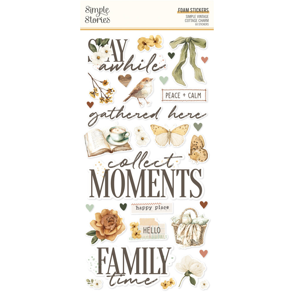 Simple Stories PRE-ORDER Simple Vintage Cottage Charm Foam Stickers (28030) Simple Stories PRE-ORDER Simple Vintage Cottage Charm Foam Stickers (28030)