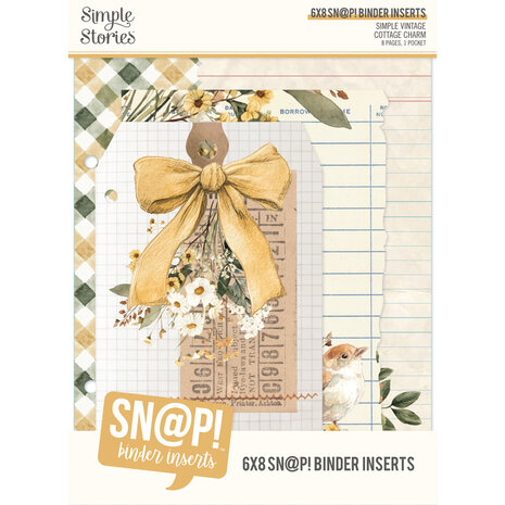 Simple Stories PRE-ORDER Simple Vintage Cottage Charm SN@P! 6x8 Inch Binder Inserts (28035)