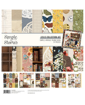 Simple Stories PRE-ORDER Simple Vintage Trunk Show 12x12 Inch Collection Kit (28100)