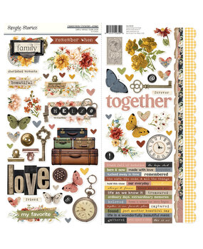 Simple Stories PRE-ORDER Simple Vintage Trunk Show Cardstock Stickers Icons (28102)