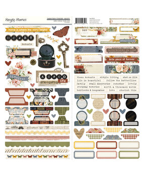 Simple Stories PRE-ORDER Simple Vintage Trunk Show Cardstock Stickers Basics (28103)
