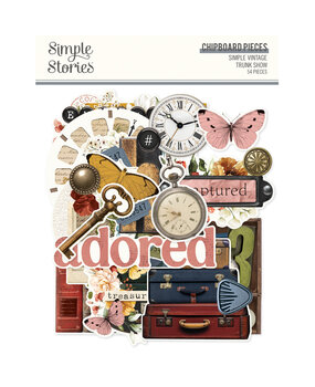 Simple Stories PRE-ORDER Simple Vintage Trunk Show Chipboard Pieces (28125)