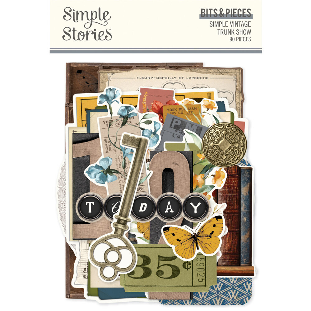 Simple Stories PRE-ORDER Simple Vintage Trunk Show Bits & Pieces (28126)